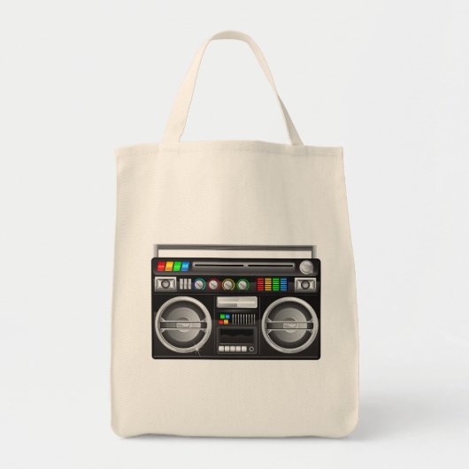 Tote Bag boombox rétro graveur graphique (Devant)