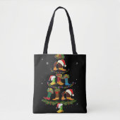 Tote Bag Boot Christmas Tree Line Dance Drôle Danser Bottes (Devant)