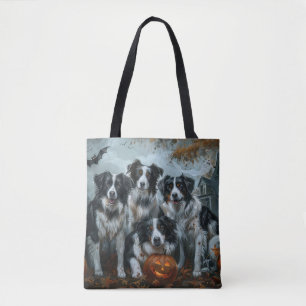 Tote Bag Border Collie Nuit d'Halloween Délice Canin