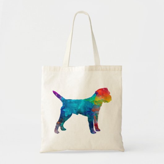 Tote Bag Border Terrier in watercolor (Devant)