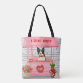 Tote Bag Bordure Collie Chien Saint Valentin Baiser Booth (Dos)