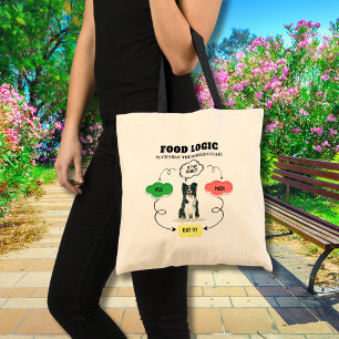 Tote Bag Bordure Collie Logique alimentaire personnalisée