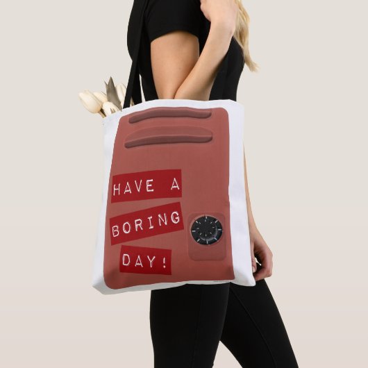 Tote Bag Boring Day High School Locker Angst Slogan (De près)