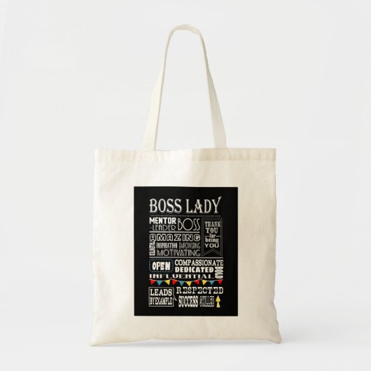 Tote Bag Boss Lady appréciation mode cadeau cadeau (Devant)