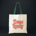 Tote Bag Boss Lady Retro Nom Customisé<br><div class="desc">, </div>