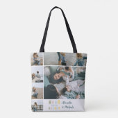 Tote Bag Boss Mom Energy Plaid Photo Collage (Dos)