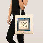 Tote Bag Bostie Fourre-tout - AMOUR (Devant (produit))