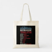 Tote Bag Boston Accent Translator For Wicked Smaht Bostonia (Dos)