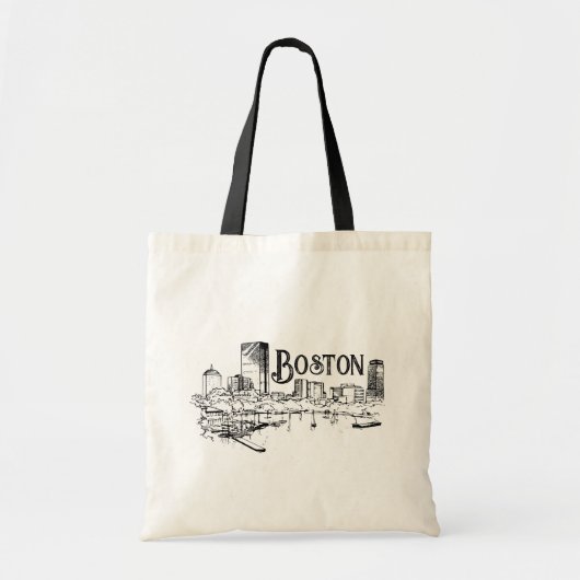 Tote Bag Boston Black and White Fourre-tout (Devant)