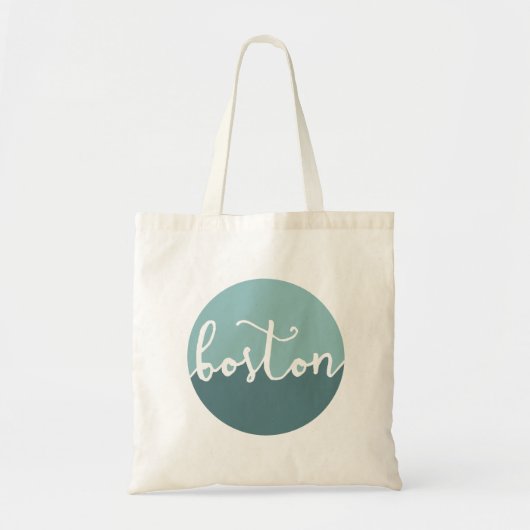 Tote Bag Boston, cercle bleu Ombre de mA | (Devant)