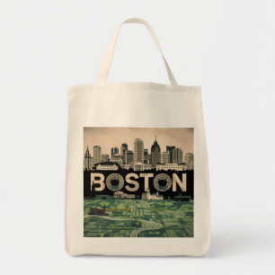 Tote Bag Boston, ciel de la ville de Boston Massachusetts a