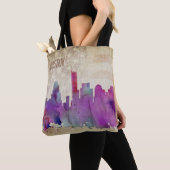 Tote Bag Boston, horizon de ville d'aquarelle de mA | (De près)