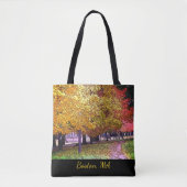 Tote Bag Boston, Massachusetts Fall Foliing (Devant)