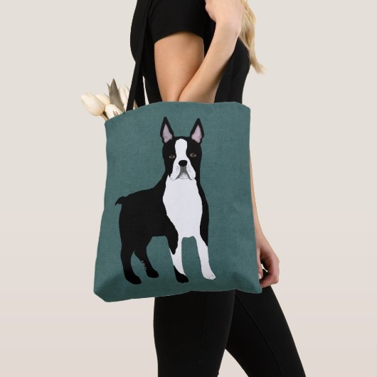 Tote Bag Boston Terrier Allover Fourre-tout (De près)
