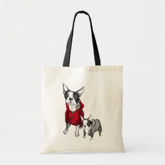 Tote Bag Boston Terrier avec le chiot dans le T-shirt de