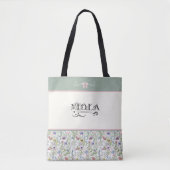 Tote Bag Botanical Sage Green Viola | String Player (Devant)