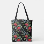 Tote Bag Botanical watercolor drawing dogrose pattern. Brig (Dos)