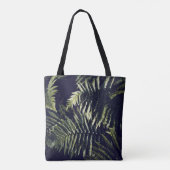 Tote Bag Botanique Feuille de fougères vert foncé (Dos)