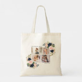 Tote Bag Botanique Floral Maman Photo Collage Aquarelle (Dos)