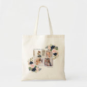 Tote Bag Botanique Floral Maman Photo Collage Aquarelle (Devant)