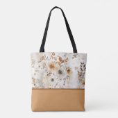 Tote Bag Botanique florale d'automne confortable avec bloc  (Dos)