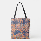 Tote Bag Botaniques d'automne en Terre Neutres et Marine (Dos)