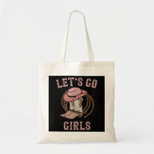 Tote Bag Bottes Casquettes de Cowboy Allons-y Filles Filles