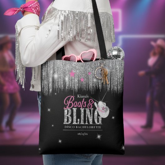Tote Bag Bottes et strass Disco Bachelorette ID925