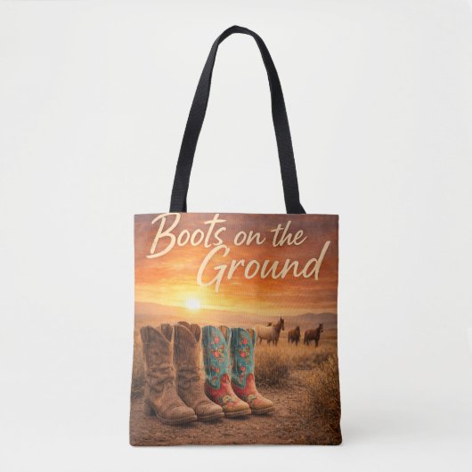 Tote Bag Bottes sur le Terrain (Devant)
