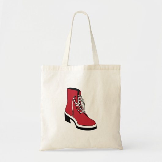 Tote Bag Bottes Western Rouge Noir (Devant)