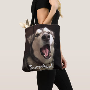 Tote Bag Bouche Open Alaskan Malamute photo de la fermeture