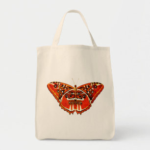 Tote Bag Bouche tzigane, rouille orange et noir