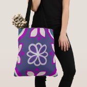 Tote Bag Boucle de Lotus Lavande (De près)