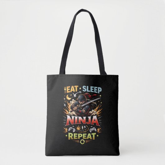 Tote Bag Boucle de vie de ninja (Devant)