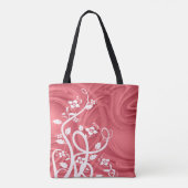 Tote Bag Boucles sur œuvre d'art rouge (Dos)