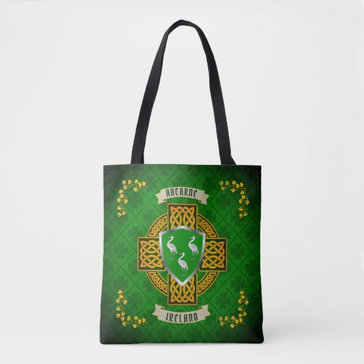 Tote Bag Bouclier irlandais Ahearne & Croix celtique Person (Devant)