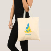 Tote Bag Bouddha bleu namaste (Devant (produit))