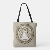 Tote Bag Bouddha naturel Mandala Méditation Lotus Fleur (Dos)