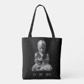 Tote Bag Bouddha noir et blanc (Dos)