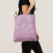 Tote Bag Bouddha rose paix (De près)