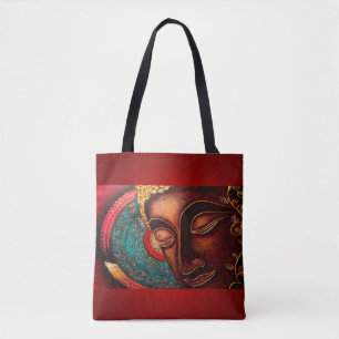 Tote Bag Bouddha rouge et or