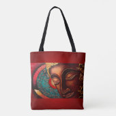 Tote Bag Bouddha rouge et or (Dos)