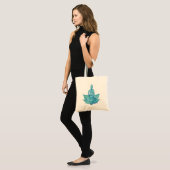 Tote Bag Bouddha sur Lotus Blue (Devant (modèle))