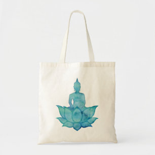 Tote Bag Bouddha sur Lotus Blue