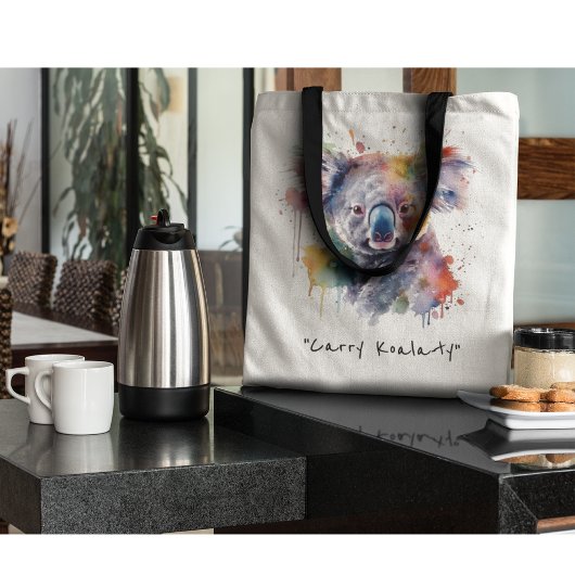 Tote Bag Bouddles Koala en couleur, personnalisé