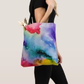 Tote Bag Bouffées artistiques d'aquarelle (De près)