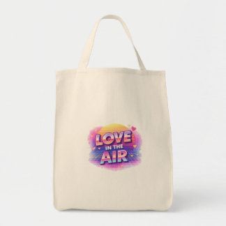 Tote Bag Bougie Amour Rétro 80's Dans L'Air Saint-Valentin