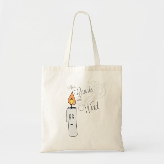 Tote Bag Bougie dans le vent (Devant)