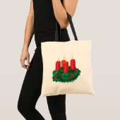 Tote Bag Bougie de Noël (Devant (produit))