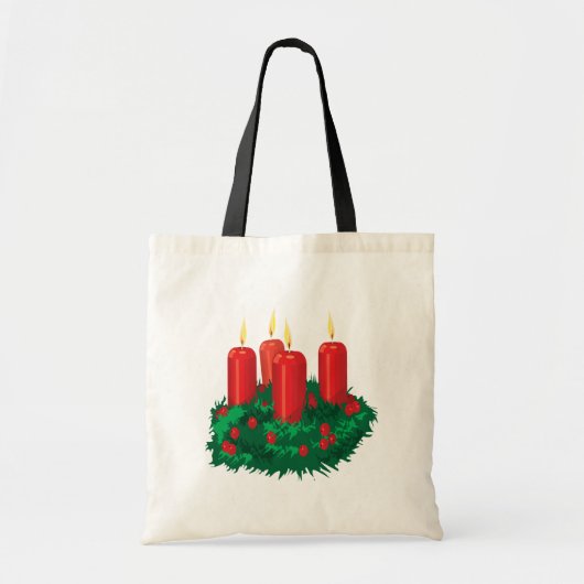 Tote Bag Bougie de Noël (Devant)
